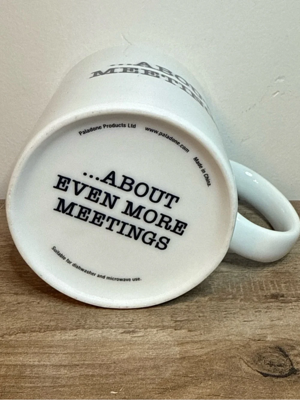 I Love Meetings Mug Ceramic Coffee Cup Funny Office Work Coworker Gift White